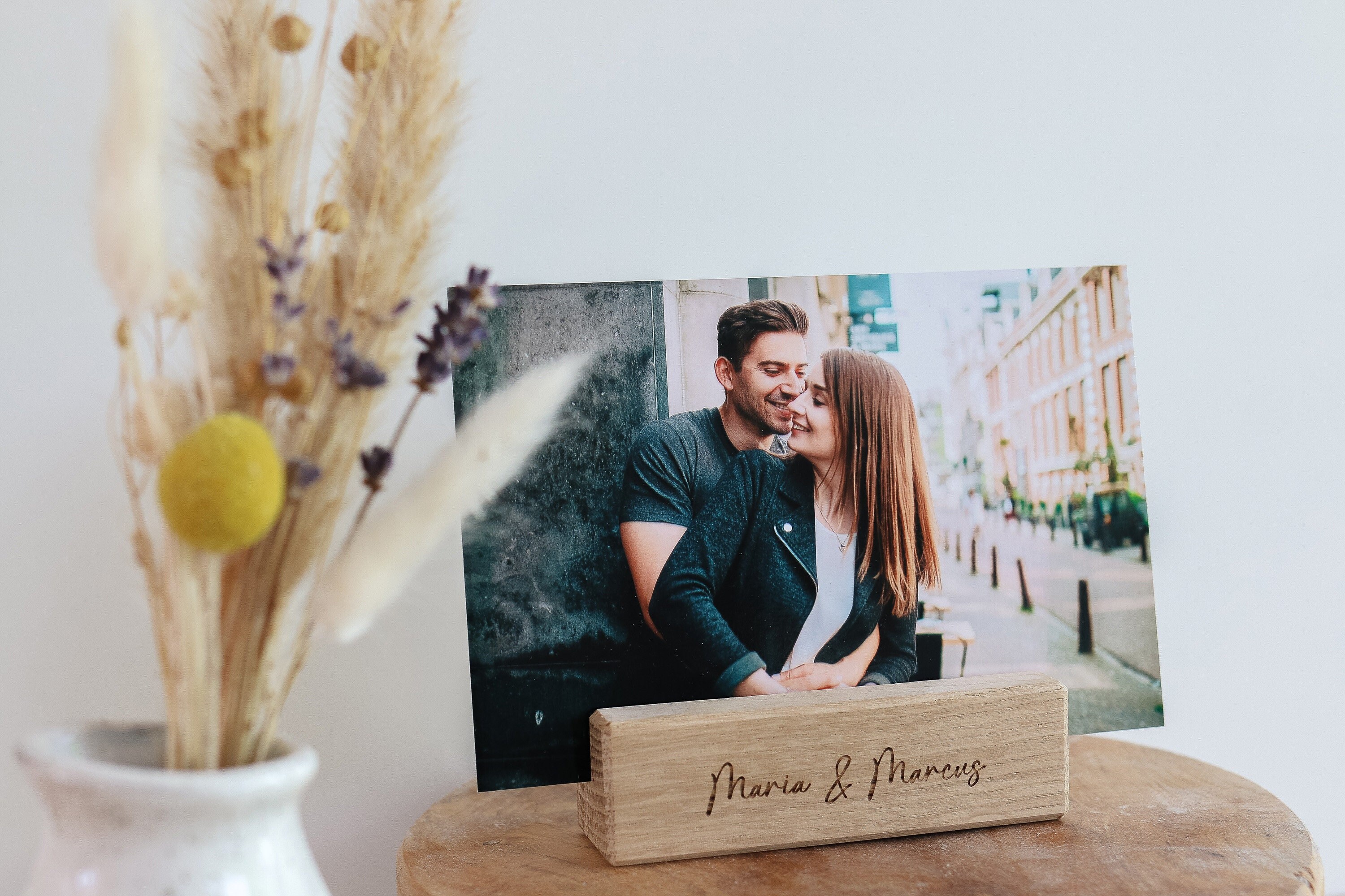 Personalized Wooden Card Holder With Desired Name Individual Etsy