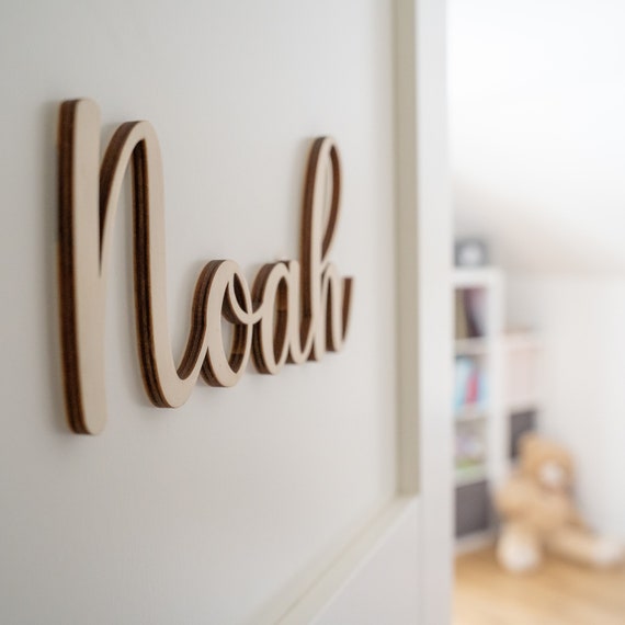Wooden Door Sign With Desired Name Name Plate for Children's Room