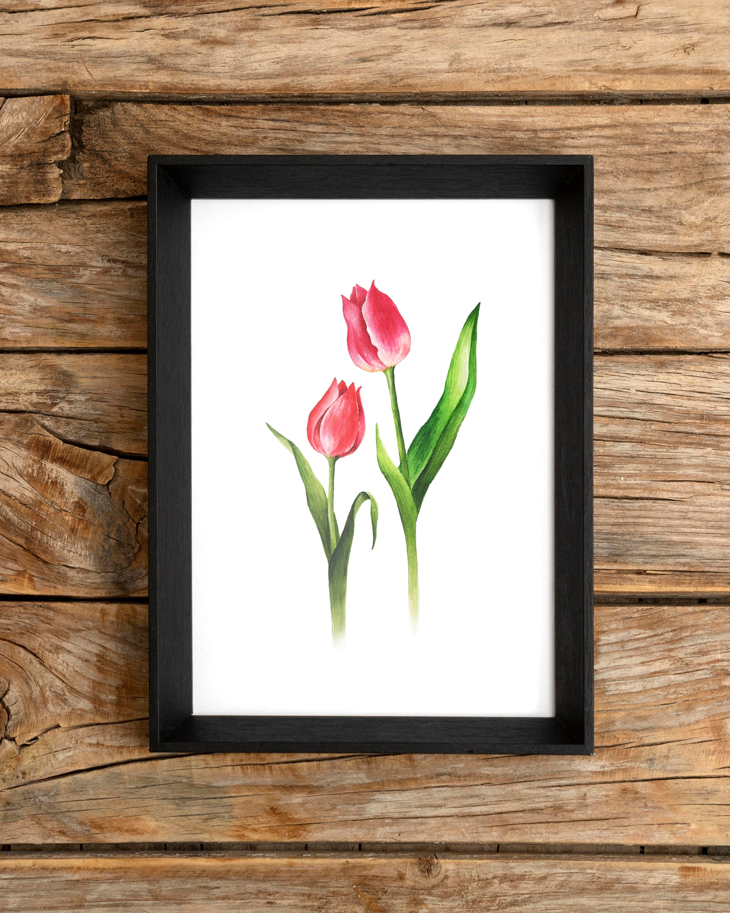 Tulip Flower Wall Art Printable Watercolor - Etsy