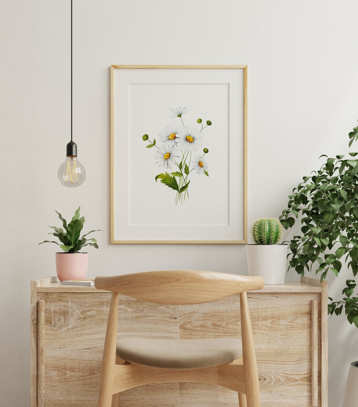 Daisy Flower Wall Art Instant Printable Watercolor - Etsy