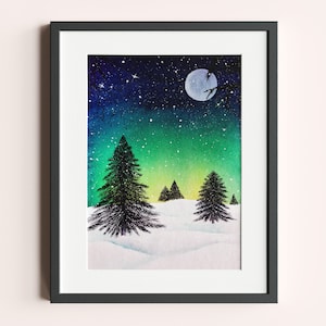 Watercolor Winter Background printable wall art
