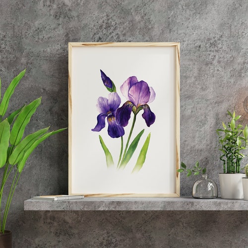 Daffodil Wall Art Instant Printable Watercolor - Etsy