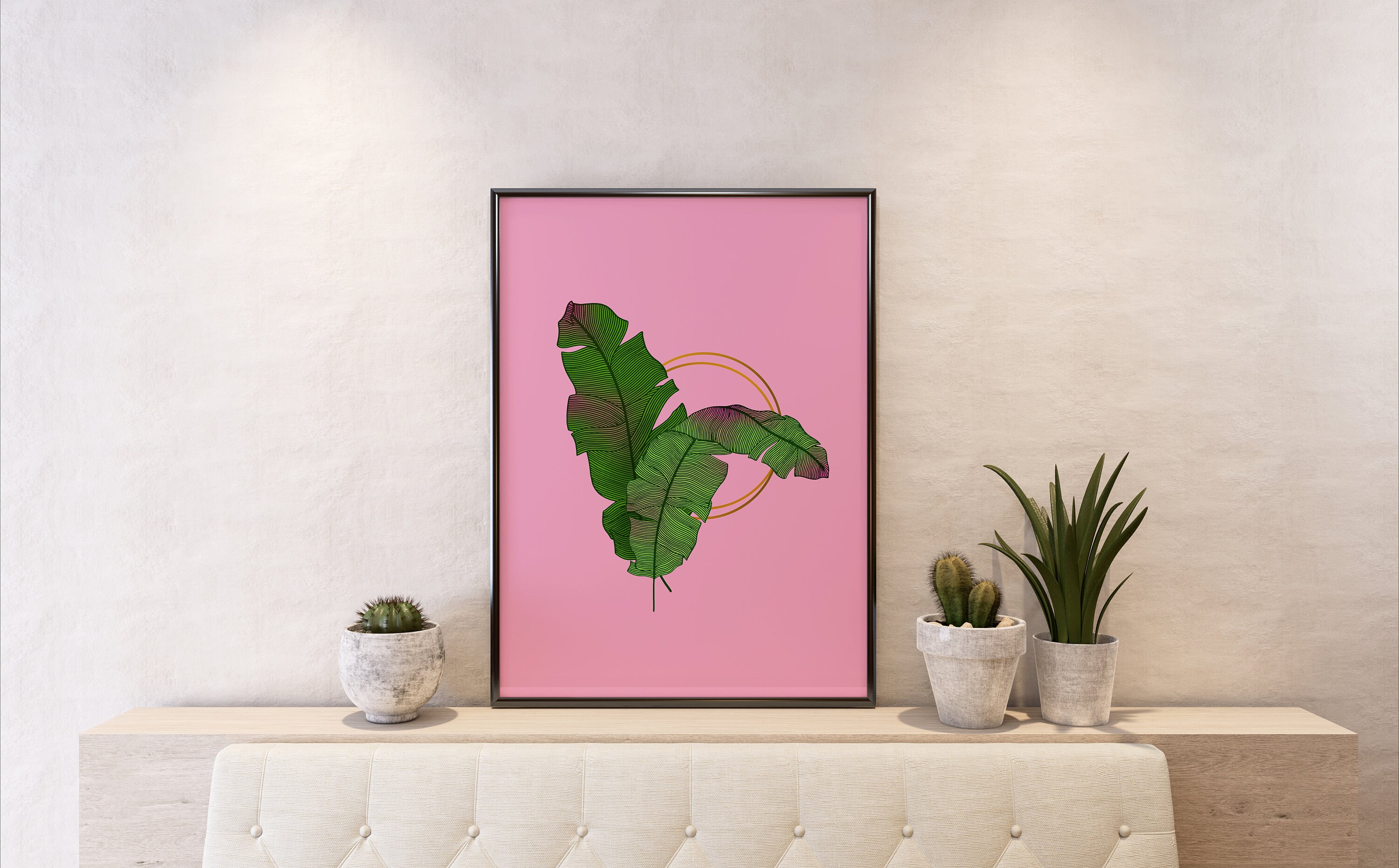 Tropical Banana Leaf Wall Decor Instant Printable - Etsy