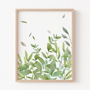 Nature Leaf series Wall art Instant Printable Watercolor decor