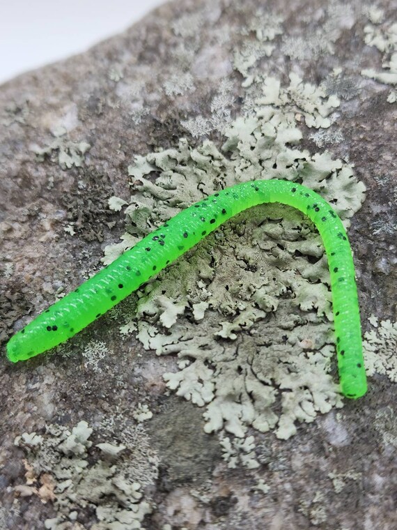 Soft Plastic Trout Worm Ecto Cooler Color Plus 1 Micro Jig 