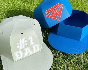 MORE OPTIONS AVAILABLE | Fathers Day Hat | Fathers Day Hat Box | Sports Birthday | Fathers Day | Sports Party Favor | Hat Gift Box