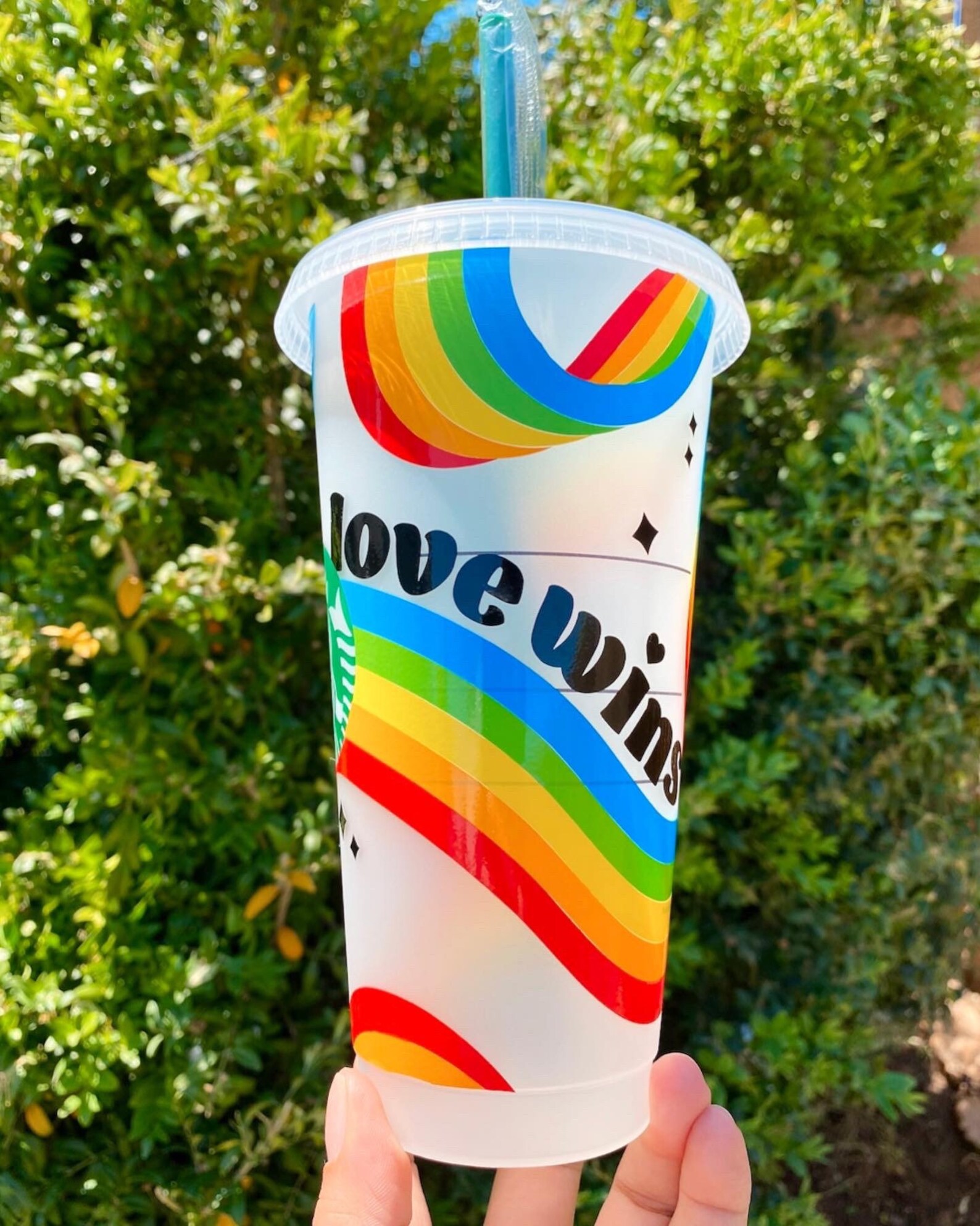 Pride Starbucks Cold Cup 24oz Venti Love is Love Cup Love Etsy