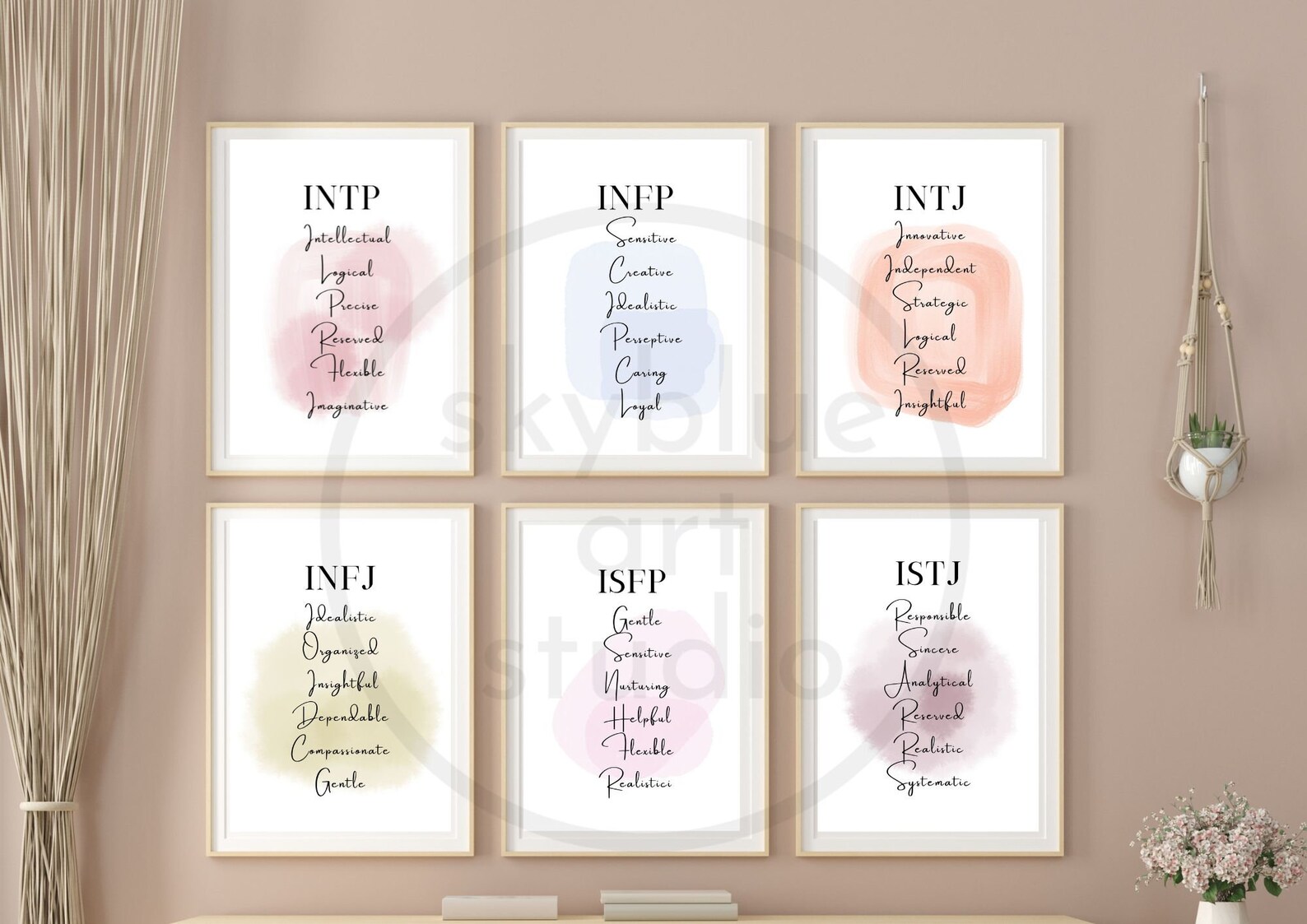 MBTI Printable Bundle, 16 MBTI Print Set, Printable MBTI Wall Art, - Etsy