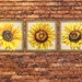 Sunflower Wall Art Print, Set of 6, Watercolor Sunflower Print ...