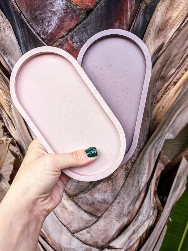 Decorative Tray / Trinket Dish / Jewelry Holder / Concrete / Etsy