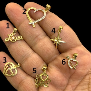 10K Solid Yellow Gold Heart Charm Necklace Valentines Pendant Box Necklace Minimalist Charm Gift for Her