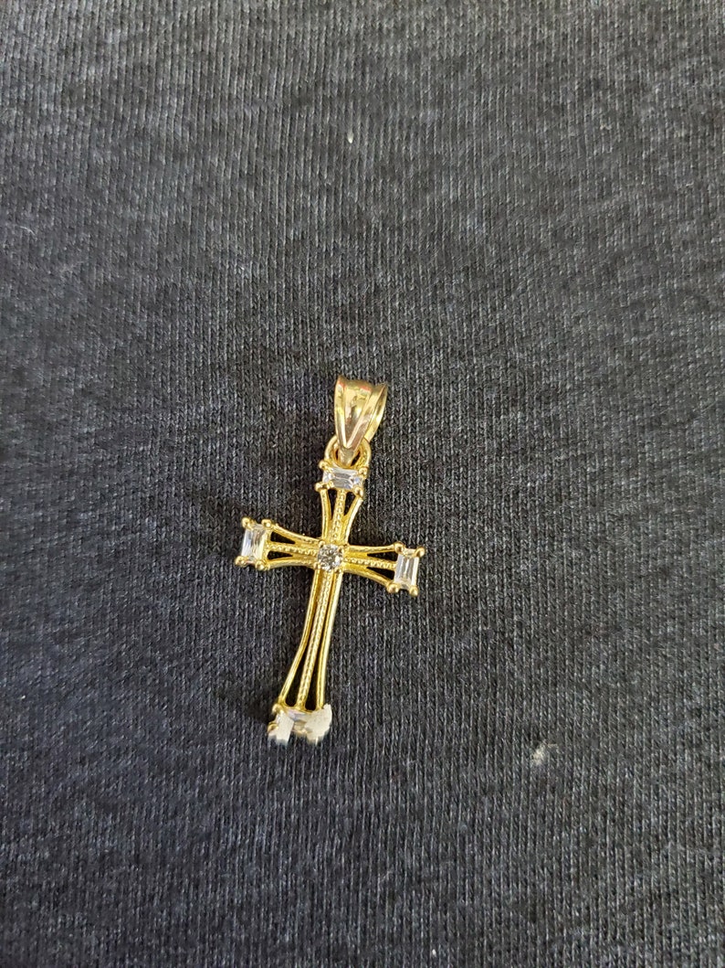 10K Solid Yellow Real Gold Jesus Christ Crucifix Cross CZ - Etsy