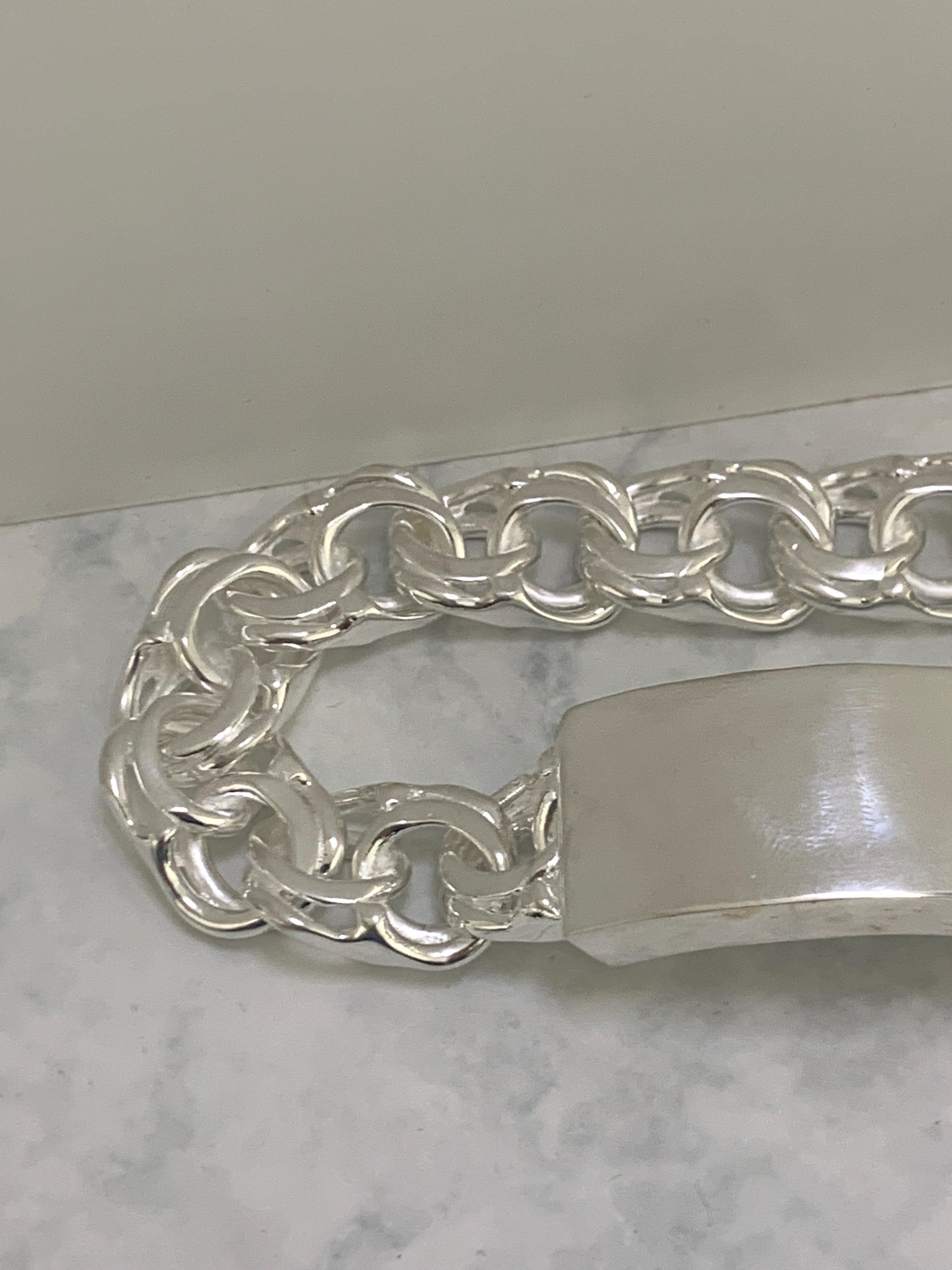 Solid Custom Chino Link 925 Italian Sterling Silver