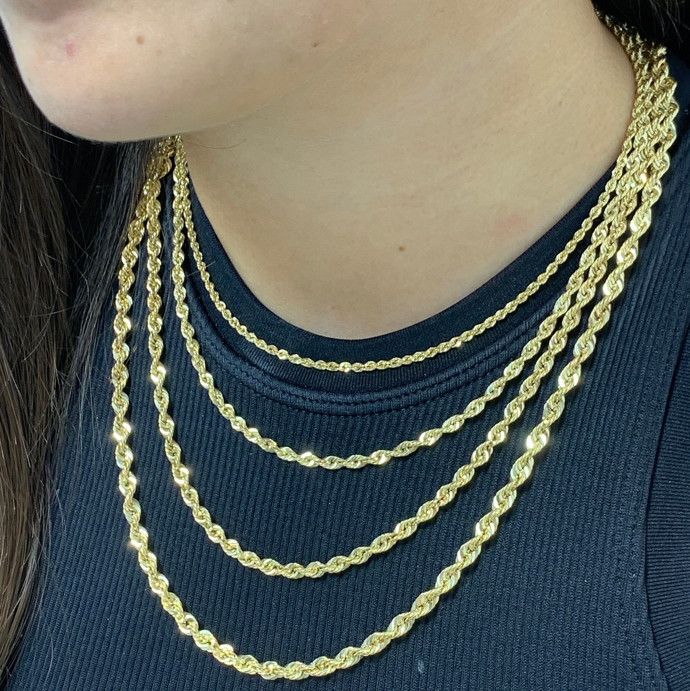 Kette Gold 45 Cm 10 Zoll Fußkette Aus 14K Gelbgold - Diamantgeschliffenes Fuchsgeflecht, Ca. 4 Gramm Fußkette Echt Gold