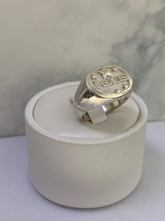 925 Sterling Silver Solid Texas State Shape Ring Gift for Him and