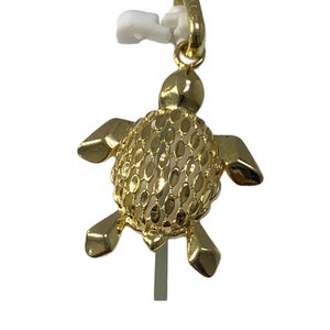 14 kt massief geel echt goud 14 kt geelgouden schildpadbedel, schildpadhanger, Dije de Tortuga