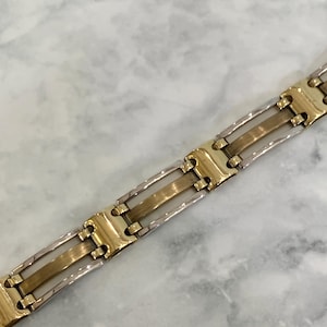 Men&#39;s Solid Real Yellow Gold 10k Hip Hop Mens Fancy Links Bracelet Heavy 10 Karat Gold 8mm Fathers Day Mens Jewelry Gift 8.5 Inches
