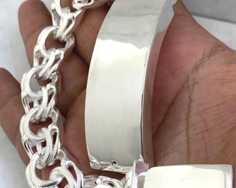 アクセサリー silver925 IDbracelet Amazon.com: 925 Sterling Silver 8 inch Engraveable Vintage