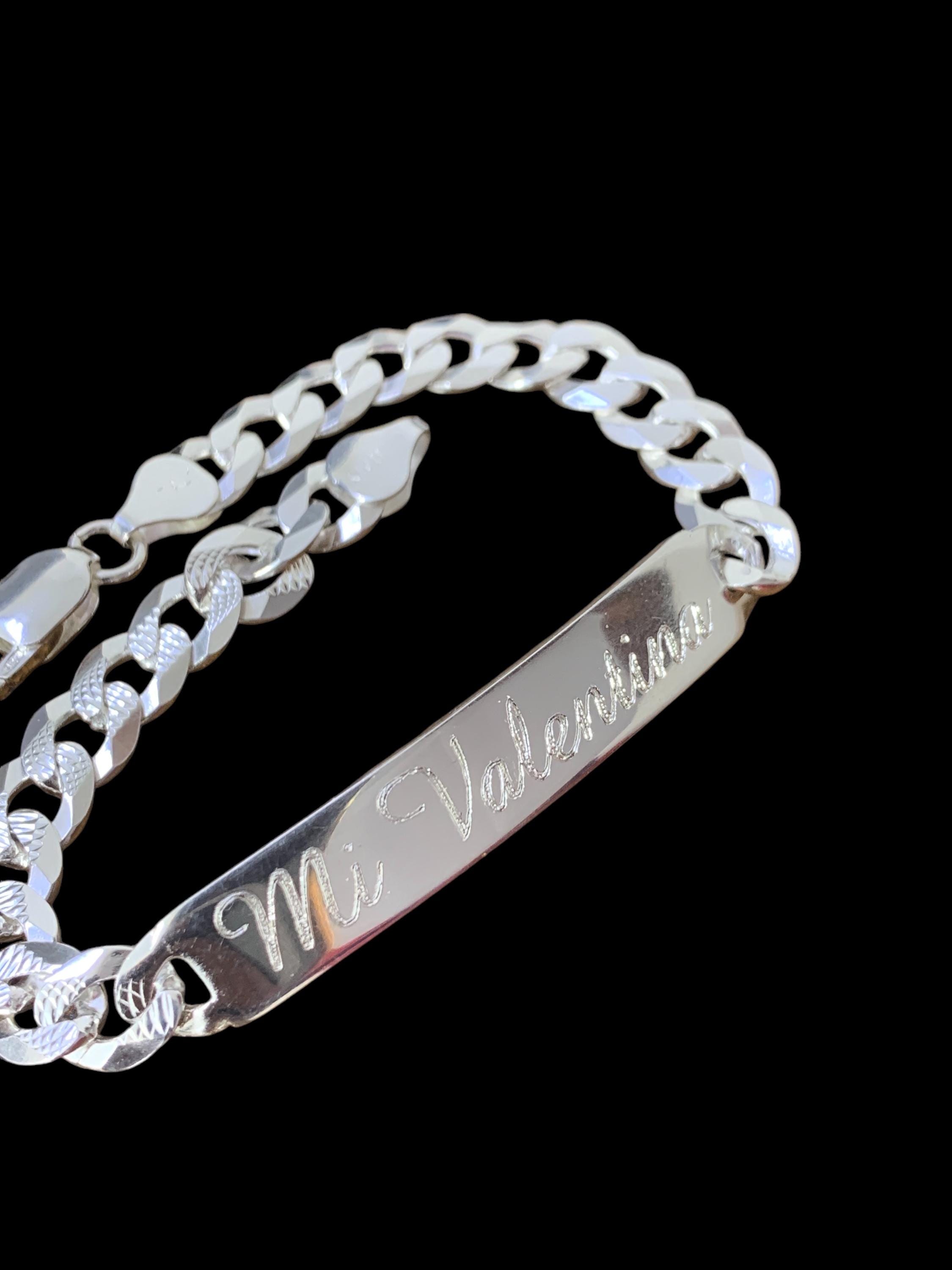 Solid 925 Italian Sterling Silver Diamond Cut Curb Cuban Heavy 