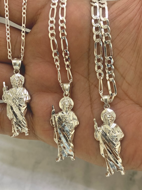 925 Silver Saan Judas Pendant Necklace with Chain Options (SM) – Fran & Co. Jewelry Inc 925 Silver Saan Judas Pendant Necklace with Chain Options (SM) – Fran & Co. Jewelry Inc