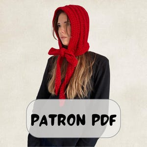 Easy crochet tie-on balaclava pattern, unisex PDF pattern file, crochet tie-on hat pattern for beginners
