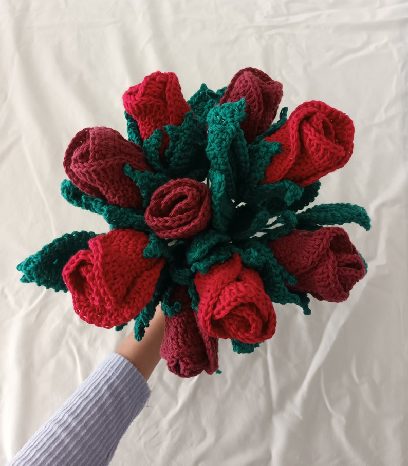 Bouquet of crochet Roses its Fragrance image 1