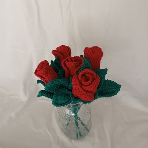 Bouquet of crochet Roses its Fragrance Rouge