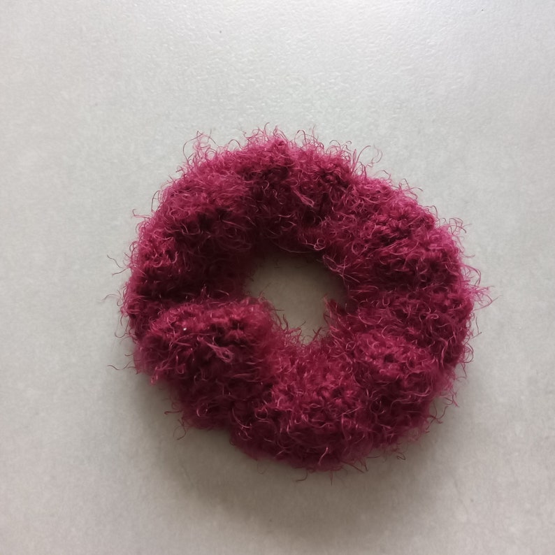 Scrunchies/Chouchous tout doux en crochet handmade Bordeaux