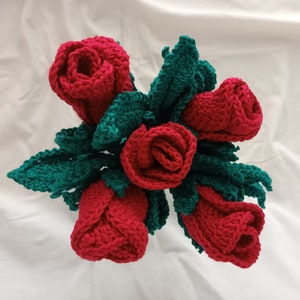 Bouquet of crochet Roses its Fragrance image 3