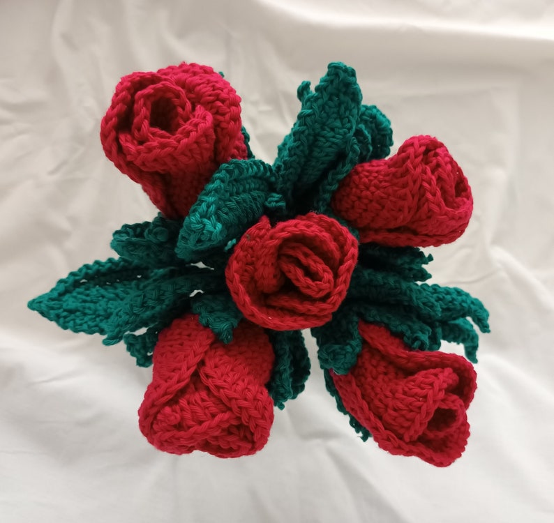 Bouquet of crochet Roses its Fragrance image 3