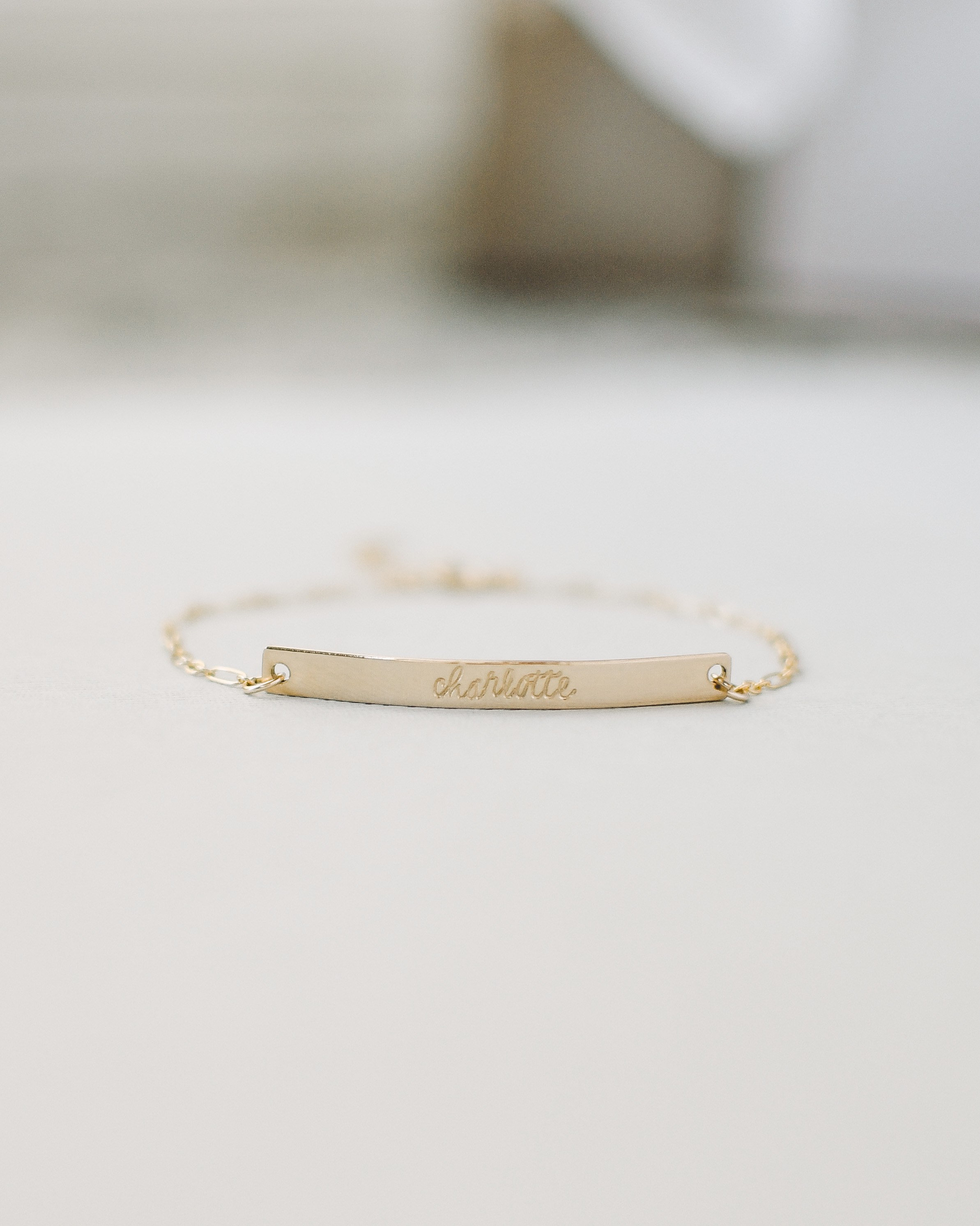 Personalized 14k Gold Bracelet Name Bracelet Figaro Etsy