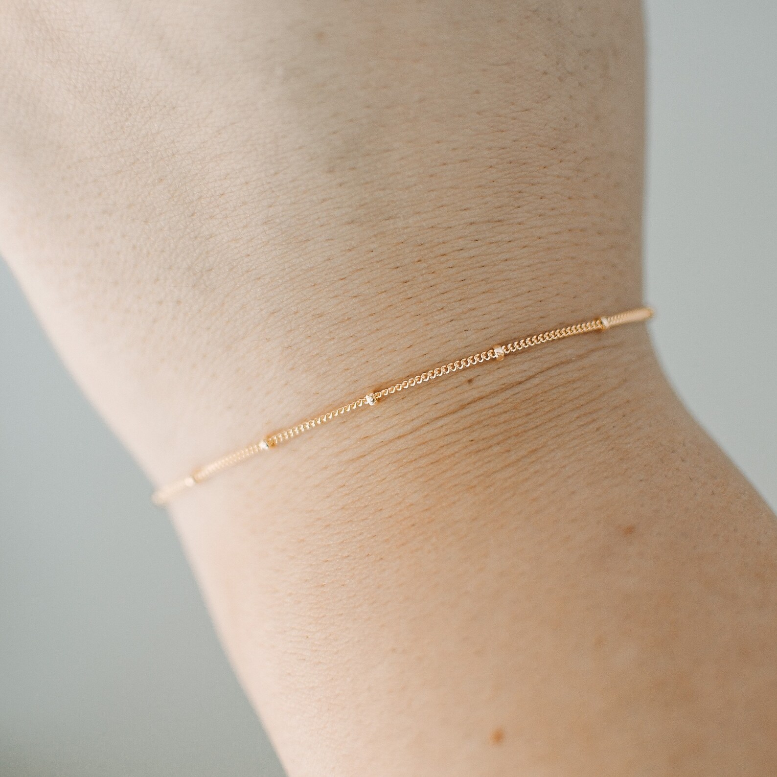 Paperclip Bracelet 14k Gold Chain Bracelet Dainty Gold Etsy