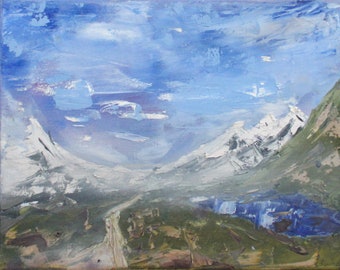 Rocky Mountain Oil Painting: Fine Art Landscape, Modern Realism (11x14)