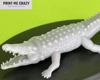32mm Crocodile Miniature, Resin 3D Printed Animal