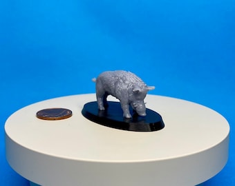 32mm Wild Boar Miniature, Resin 3D Printed Animal