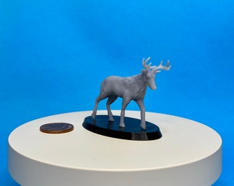 32mm Deer Miniature, Resin 3D Printed Animal