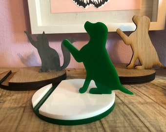 Dog Tech Holder, Creative Cell Phone/Tablet Desk Accessory Stand: Prop Your Phone with Animal Inspired Playful Style