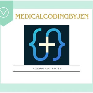 CPT Cardiovascular medical coder coding certification exam prep notes to write in your own CPT book Watermarked handwritten instant
