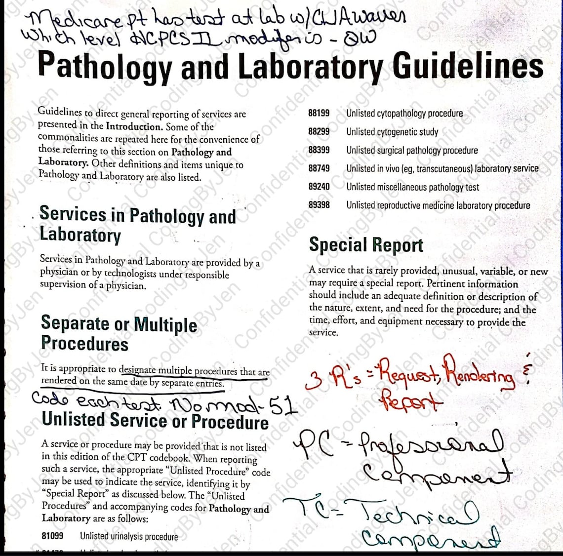 Pathology and Laboratory 2021 CPT Section with fixed numerical Etsy