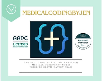 Sección de notas de radiología CPT, certificación de codificación médica, facturación, notas de examen, aapc, cpc, ahima, ccs, consejos, tutoría, LEER DESCRIPCIÓN Marca de agua