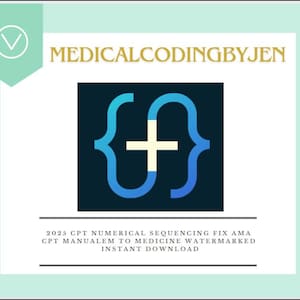 2025 CPT Numerical Sequencing Fix EM to Medicine watermarked Instant download