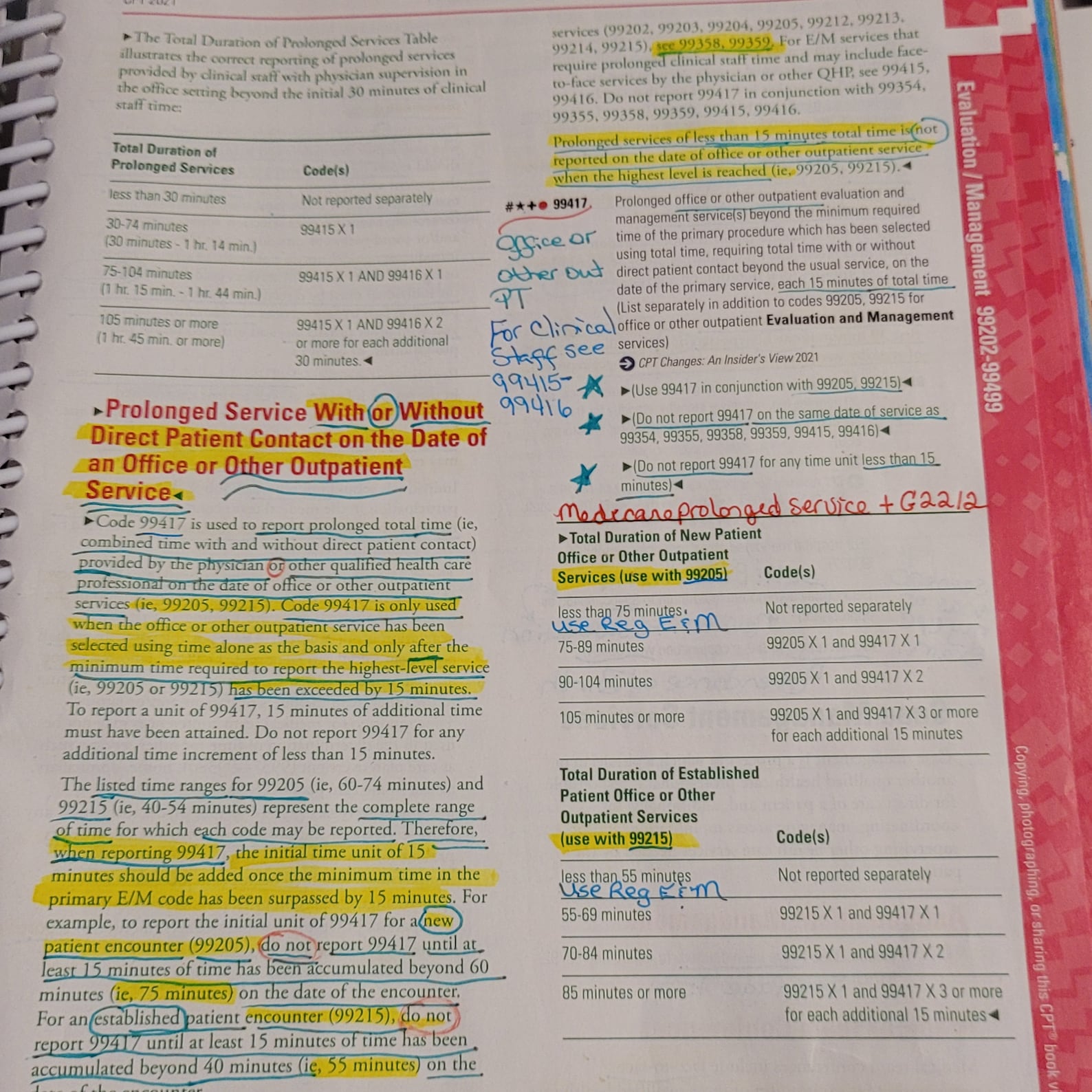 Aapc cpc cpt e m guidelines notes test example codes marked etsy