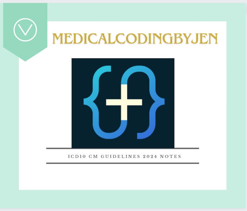 2024 ICD 10 CM Guidelines With Handwritten Watermarked Notes Instant