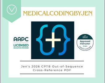 Solución para el problema de secuencia incorrecta en la hoja de referencias cruzadas del PDF con números de página manuscritos (PDF) de CPT® 2026. Descarga instantánea.
