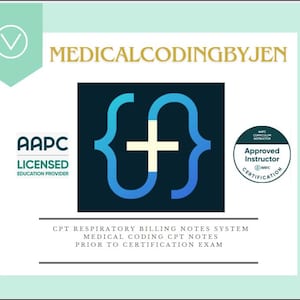 CPT Respiratory Notes section medical coding certification billing notes instant download handwritten cpc ccs cpma coc aapc ahima