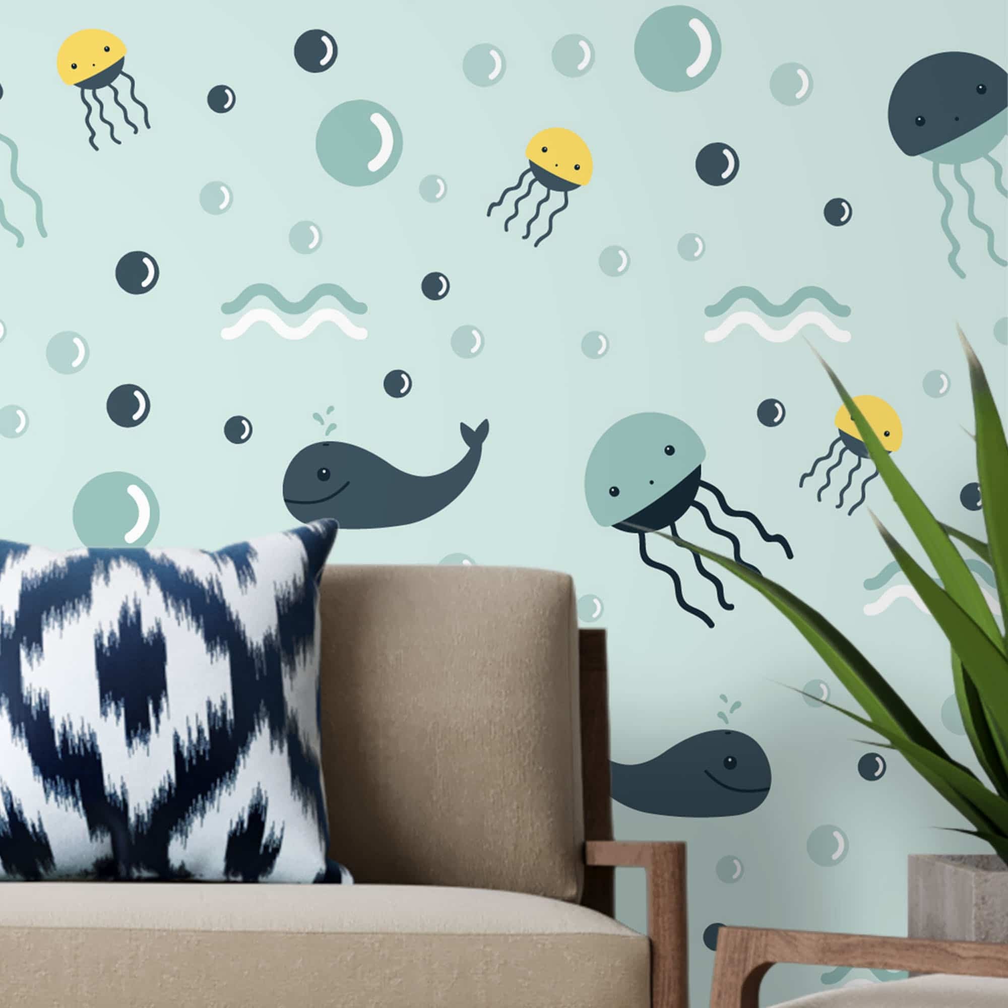 Ocean Wallpaper Sea Wallpaper Kid's room wallpaper Etsy