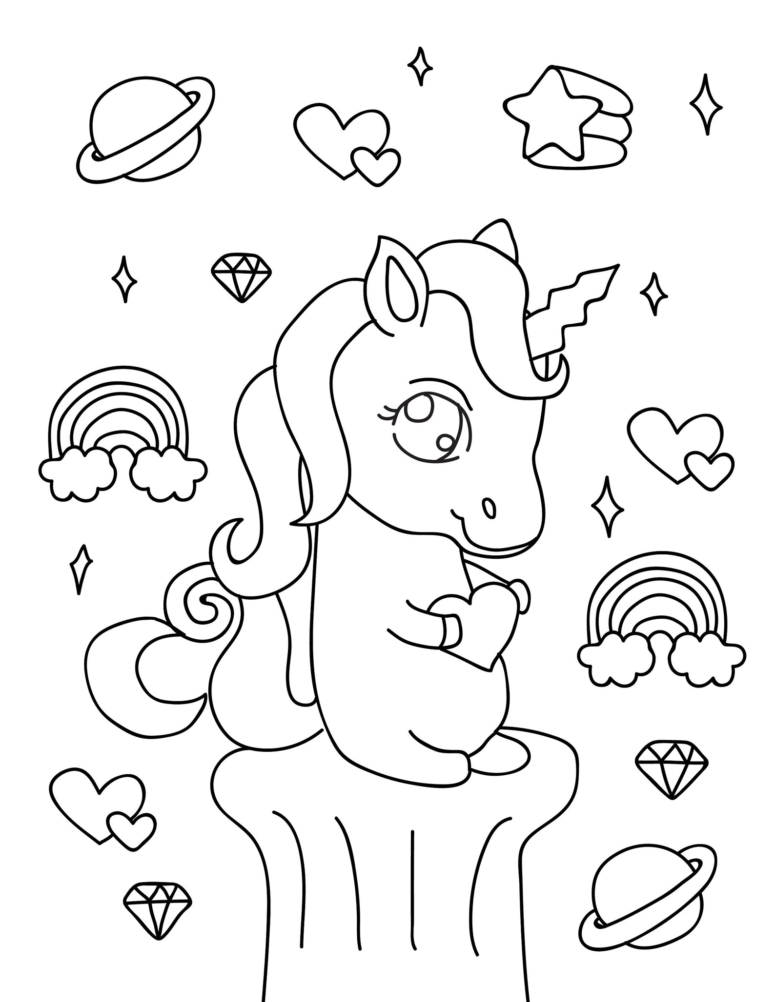Livre de coloriage de licorne  Etsy