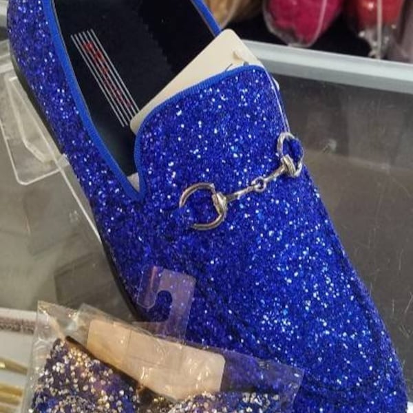 navy sparkly shoes