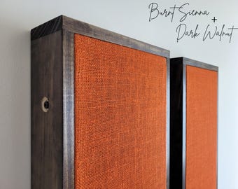 Vintage Style Acoustic Panel 2-Set: Rockwool-Sound Absorber in Burlap (12" x 48" x 4")