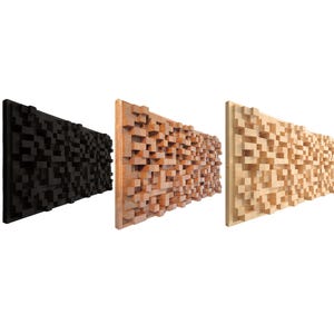 3D Skyline Diffuser Professional Acoustic Treatment: Acoustic Panel for Pro-Studio, Listening Rooms - Finished Stained